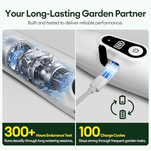 Maygrove 2 Gallon Electric Garden Sprayer, Rechargeable Telescopic Wand | Battery Powered Sprayer with 3 Nozzles, One-button Spraying for Yard, Lawn, Weed Control
