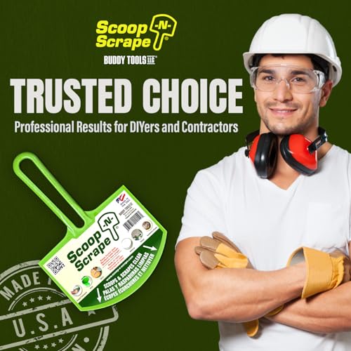 Scoop-N-Scrape Bucket Scoop | Efficient Bucket Scoop for 5-Gallon Buckets - Curved Bucket Trowel - Heavy-Duty Nylon - Scrapes Clean