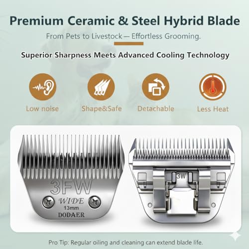 3FW Dog Grooming Blade Compatible with Andis, Wahl, Oster A5 Clippers | Cut 13mm (1/2"), For Large Dogs, Cats, Other Pets - size: 3fw-13mm