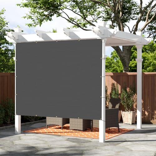SUNNY GUARD 90% Shade Cloth 6'x8' with Grommets, Dark Grey | Sun Shade Screen Fabric Shade Cover Tarp with Grommets for Pergola, Backyard & Garden, Durable HDPE, Custom Sizes - color: Dark Grey, size: 0 6'×0 8'
