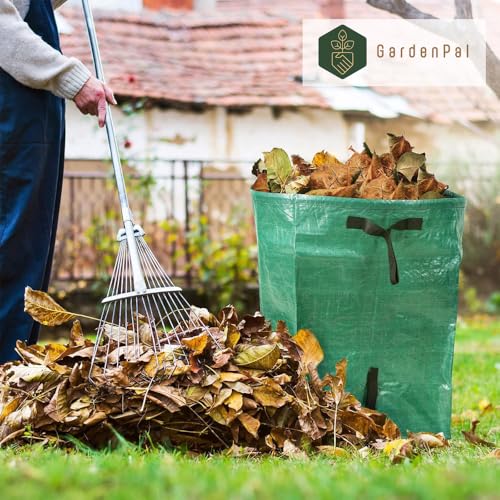 Gardenpal 2-pack 53 Gallon Yard Waste Bags for Collecting Leaves, Grass, and Debris, Lawn Bags, Horizontal Desgin for EASY Collecting Leaves, Large Capacity Lawn Bags - Durable and Reusable