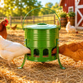 Tgeyd Metal Chicken Feeder, 20lb Large Chicken Feeder with 12 Feeding Ports | Durable Metal Construction, Clean Modern Look, 4 Adjustable Height Settings, Easy Assembly for Backyard Chicken Keeping