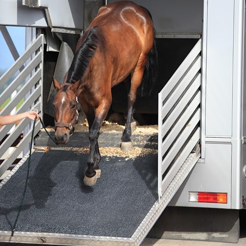 MSI Heavy Duty 42in. x 72in. Black Rubber Horse Stall Flooring Mat - size: 42"L x 42"W x 0.8"Th