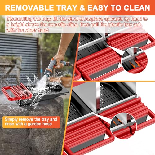 ZenxyHoC Chicken Nesting Box Red 3 Compartments | Metal Egg Laying Box with Rollout Egg Collection & Swing Perch for Backyard Chicken - size: 3 Compartments