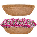 Halatool 24" Coco Liners for Planters, 2 Pack Coconut Fiber Trough Liners | Replacement Window Box Liners for Railings & Balcony Planters, Breathable, Prevents Soil Erosion & Promotes Healthy Roots - size: 24inch