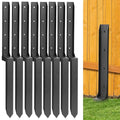 Fence Post Repair Kit, 8 Pack Heavy Duty Fence Post Stabilizer | One-Piece Fence Post Repair Stakes, Fence Support Quick Fix Tilted / Broken Mailbox, Wood Post, Square Post, Billboard Post