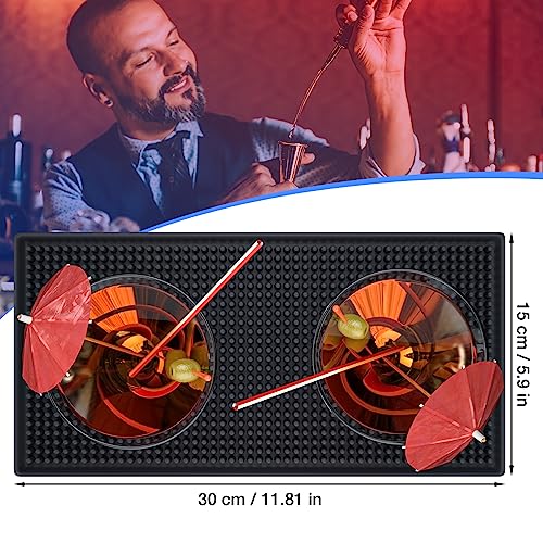 2PCS 12x6in Barber Work Station Mat for Salon, Service Mat Cushion for Bar | Flexible PVC Heavy Duty Antiskid Rubber Mat for Stations, Heat-Resistant Pad Tools for Styling Hair Dryers Hair Trimmers - size: 12x6" - 2PCS