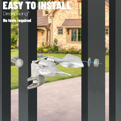 Chain Link Butterfly Gate Latch for 1-3/8" Gate Frame and 2-3/8" Gate Post | Chain Link Fence Latch Kennel Gate Latch 1 Pack