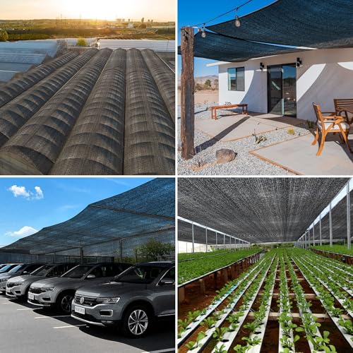 JOJOLEE 40% Sun Shade Cloth, 20x20FT Shade Net Mesh Tarp with Grommets, Black Sunblock Cover for Outdoor Patio Plants, Pergola, Greenhouse, Chicken Coop, Backyard, Balcony - size: 40%-20 x 20FT
