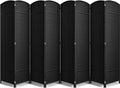 Sorbus 8-Panel Black Room Divider with Double Hinged Panels, 6 ft Tall Folding Privacy Screen - color: Black, size: 8 Panel