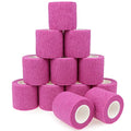 Self Adhesive Bandage Wrap Animal Cohesive Bandage Self Adherent Wrap First Aid Tape for Dogs Cats Horses Birds & Wrist Healing Ankle Sprain (2 Inch Pink 12 Rolls) - color: 2 Inch Pink 12 Rolls