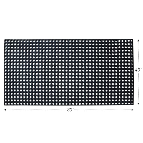 Anti-Fatigue Rubber Floor Mat - NANBOWANG Commercial Grade Grease Resistant Non-Slip Recycle Tyre Floor Mats for Restaurant Kitchen Bar Garden Outdoor Wet Area (40"X80") - size: 40"X80"
