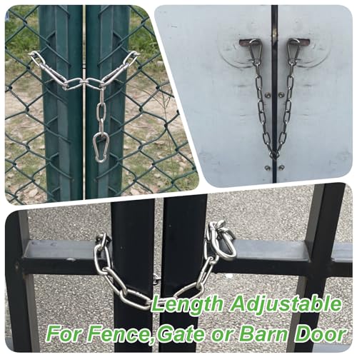 Gate Chain Lock,Gate Latch Chaining Lock for Livestock Horse Goat Cows Stall,Outdoor Fence Gate,Yard, Barn - size: 20INCH 1PCS