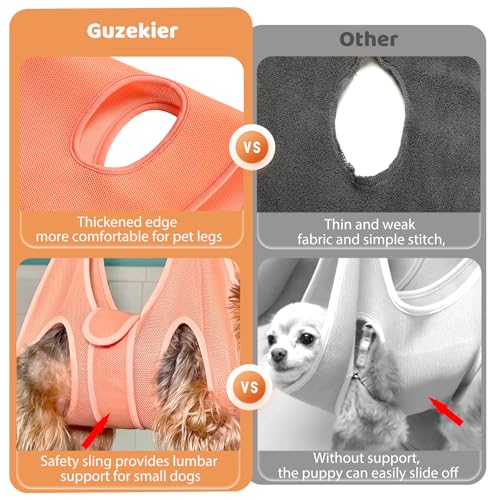 Guzekier Dog Grooming Hammock Harness for Dogs, Dog Nail Clipper - size: S（Suitable for 12-25lbs）