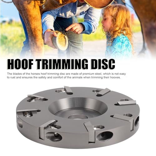 Livestock Hoof Trimming Disc, Plate Hoof Trimming Discs Hoof Grinding Discs Claws Hoof Care Tool with 8 Teeth Steel, 3.9x3.9x0.6in Hoof Nipper Knife Tool for Livestock Sheep Cattle