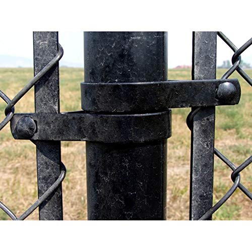 Jake Sales 1-5/8" Tension Band for Chain Link Fence - Use for 1-5/8" Outside Diameter Post/Pipe - Black Powder Coated Chain Link Tension Band - Qty 6