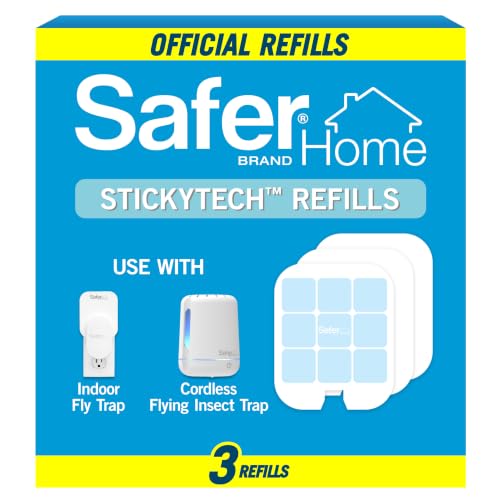 Safer Home Flying Insect Trap Official Refills | 3 Glue Card Refills for Plug-In Fruit Fly, Moth & Gnat Trap, Fruit Fly Killer, 24/7 Catch, SH503 - size: 3 Safer Home Glue Cards