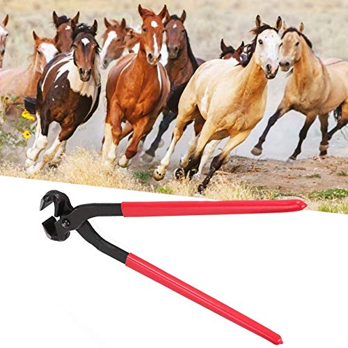 16in Steel Hoof Nipper Trimmer Cutter, Horse Shoeing Nail Cleaning Tool, Easy to Use, Anti-Wear, 45# Sturdy Steel Material, for Professional Farriers and Horse Owners