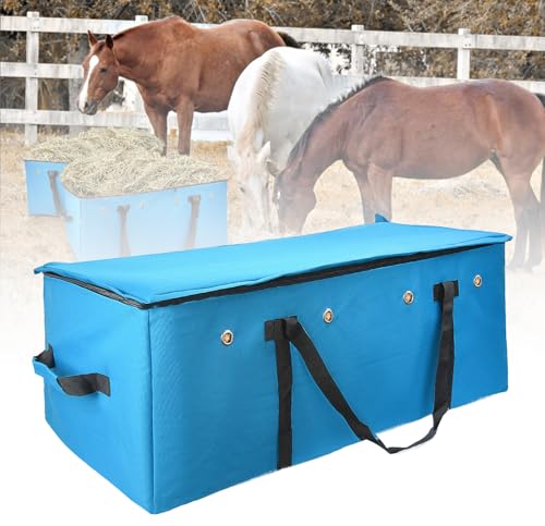 Hay Bale Storage Bag,Heavy Duty 1200D Oxford Fabric Hay Bale Bag Extra Large Hay Bag for Hay Transport and Storage，45x19.7x18.5 Inch