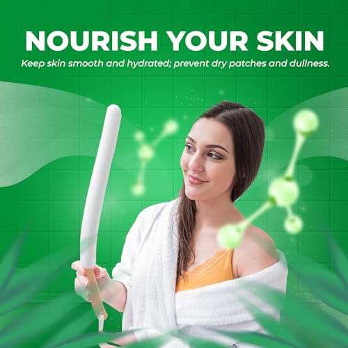 GranNaturals Lotion Applicator for your Back, Feet, and Legs - Sunscreen Applicator - Long Curved Easy Reach Body Brush for Suntan, Sunless Self-Tanning, Skin Cream, Acne, Body Wash - Elderly Aid