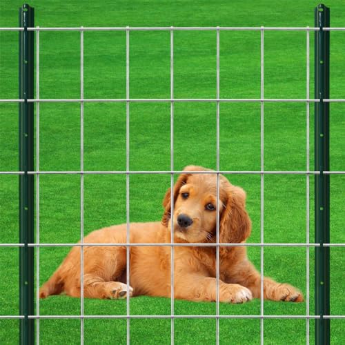 16GA Galvanized 36in x 25ft-3in x 2in Welded Wire Mesh Garden Economy Fence - color: galvanized silver, size: 36"x25'-2"x3" 16GA