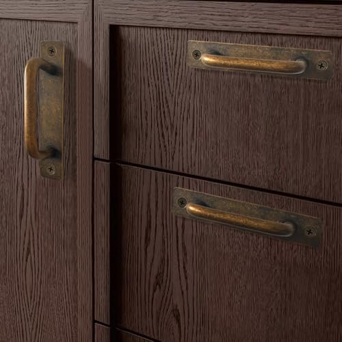 12 Pack 5 Inch 128 mm Copper Cabinet Handles Aluminum Cabinet Pulls Drawer Pulls - color: Copper, size: 5 Inch