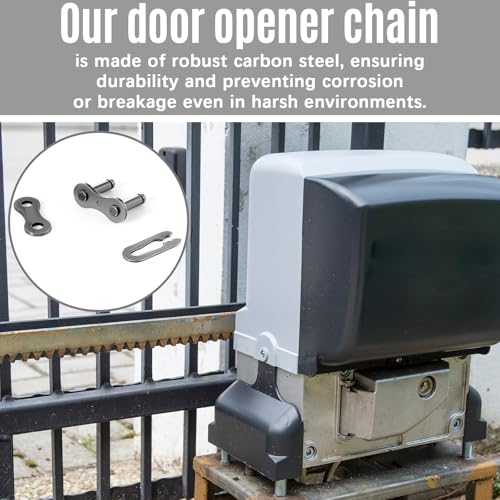 Tandefio #41 20 ft Roller Chain with 2 Links for Driven Slide Gate Operator and More, Interchangeable for Chain Driven Slide gate Opener Conveyor System, Corrosion Resistant