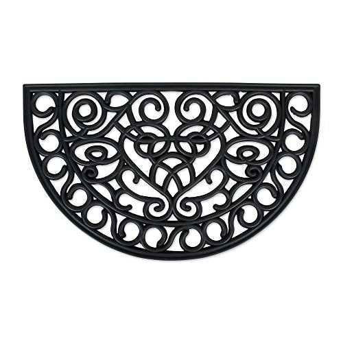 DII Rubber Doormats Collection All Weather, 18x30, Iron Heart - color: Iron Heart, size: 1'6" x 2'6" (Rectangular)