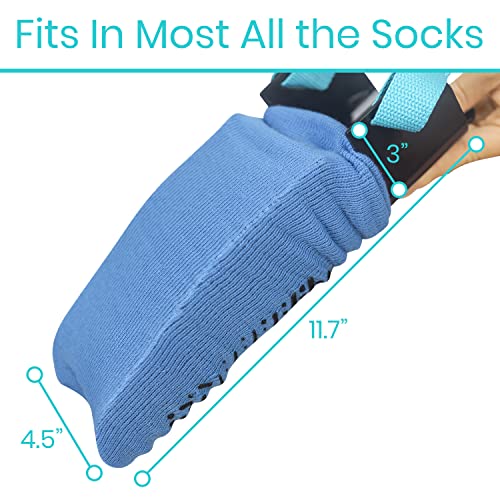 Vive Sock Aid Easy On Easy Off- Assist & Remover - Daily Living Helper | Device for Elderly - Mobility for Surgery Recovery & Disability, Compression Puller Slider, Assistance Putting On Tool Kit