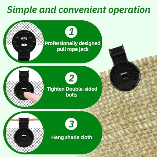Sunscreen Net Clips Heavy Duty Plastic Shade Cloth Clips 100 Pack with Tarp Grommet Fasteners for Garden Patio (100)