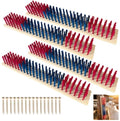 4 PCS 40cm Livestock Scratching Brushes, Goat Brush for Grooming & Massage, Goat Toys, Pre-Drilled Holes & Wood Wax Oil Finish, Essential Goat Supplies for Horse, Sheep, Cow, Pig