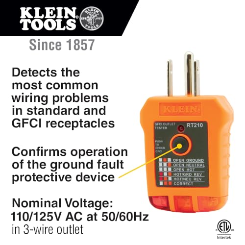 Klein Tools 80097 Beginner Tester Kit, GFCI Outlet and Receptacle Tester, Electronic and Non-Contact Test Pen, 3-Piece - size: 3-Piece Set