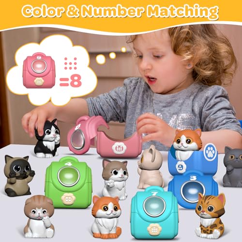 Letapapa Toddler Toys for 1-3 Year Old, Montessori Toys Themed Dog for Baby | Educational Counting, Matching & Sorting Toys Activities, Fine Motor Skills Christmas Birthday Gifts for Baby Boy Girl 12-18M - style: KITTEN