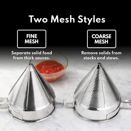 New Star Foodservice 34196 18/8 Stainless Steel China Cap Strainer, 7-Inch, Coarse Mesh