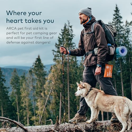 ARCA PET Dog First Aid Kit - Pet Emergency Kit - Water Resistant High Visibility Reflective First Aid Pouch Dog Camping Essentials for Hiking, Backpacking, Sports, Hunting - size: Ready-Go Pouch