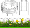 Decorative Garden Fence 24in x 22ft, Flower Bed Fencing Panels | 20 Pack,Iron Wire,RustProof,Animal Barrier - size: 22ft Arc