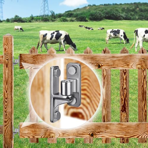Insaga 304 Stainless Steel Gate Hinges 4 Pack, Heavy Duty Wall Mount Hinges with 5/8" Pin, One-Piece Casting Farm & Chain Link Fence Gate Hardware - color: Silver-SS-4Pack