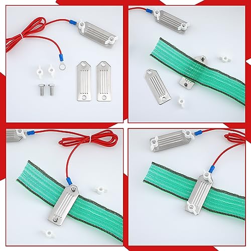 Kanayu 8 Pcs Electric Fence Tape Connector Polytape to Polytape Connector 40mm Electric Tape for Fence Connection with 90 cm Wire for 1/2" to 1-1/2" Width