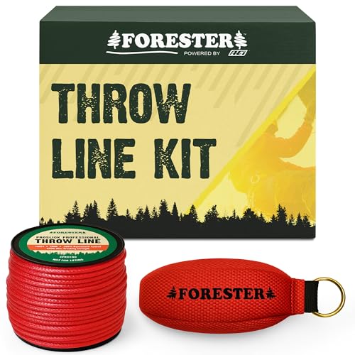 FORESTER Arborist Throw Line Kit | 15oz Throw Weight & 180ft Throw Rope | Pro Slick 100% Dyneema Throw Line Rope | Arborist Equipment for Tree Climbing - size: 15oz Throw Weight