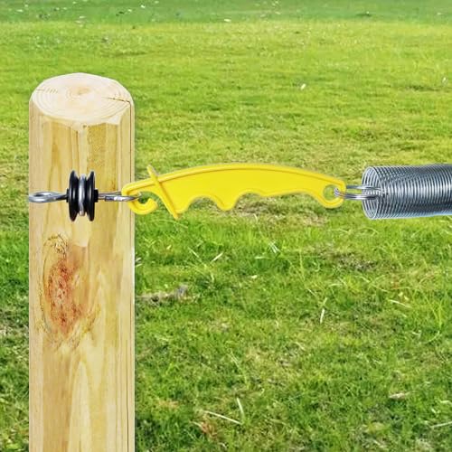 QMARK Electric Fence Plastic Gate Handles, Yellow, 8 Inch, 10 Pack | Insulated Plastic Hook, Portable