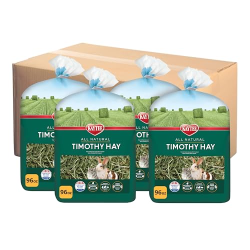 Kaytee Timothy Hay, High Fiber for Rabbits, Guinea Pigs, 48 Ounces | Supports digestive health. Hand-selected rabbit hay. Guinea pig hay, chinchilla hay, pesticide free - size: 24 Pound (Pack of 1)