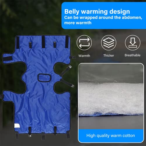 Calf Blanket Warm Clothes Goat Blankets for Winter Keep Calves, Goats, Dogs, Foal, Donkey Warming Thickened Belly Protection Windproof Large Size Blue