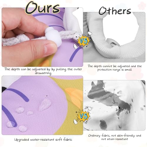 Cat Cone Collar Soft, Cat E Collar Recovery After Surgery to Stop Licking, Adjustable Waterproof Cute Neck Elizabethan Pet Kitten Puppy Donut Pillow for Cats Puppy Wound Healing, GreenL - color: Green, size: Large