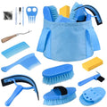 Horse Grooming Kit, 13-Piece Horse Brush Set with Organizer Bag Complete Care, Mane Braiding Kit, Brushes & Curry Comb for Effective Grooming, Ideal Supplies Set for Horses Riders Beginners