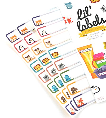 Bottle Labels, Write-On, Waterproof Labels, Self-Laminating for Baby Bottles for Daycare, Dishwasher-Safe (Variety Set of 3) - color: Variety Set of 3