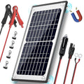 POWOXI 10W Magneti Solar Battery Charger 12V Trickle Charger Maintainer | Strong Magnetic Mount | Easy Installation | Battery Protection System | Waterproof Design | Durable Tempered Glass Panel - size: Magnetic-10W