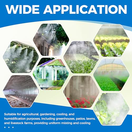 20 Packs Flexible Nozzle Extensions, 5.9-Inch Brass Mist Rod Nozzle Extensions, Bendable Copper Pole 10/24 UNC for Outdoor Misting Systems, Garden Cooling, Humidification, Dust Control, Landscaping