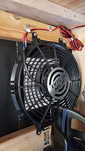 Amtrak Solar 10-Inch 12V DC Attic Exhaust Fan – Quiet, Powerful Ventilation for Garage, RV, Greenhouse, or Shed – Moisture & Heat Reduction – Easy Plug-and-Play Setup – Fan Only - size: 10