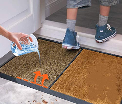HAPYLY Disinfection Floor Pad Mat Sanitizing Floor Mat Multifunction Entrance Mat Footbath Mat RugShoe Mat Home Hotel (Brown) - color: Brown