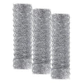 Chicken Wire 13.7 in x 236 in Poultry Wire Netting Hexagonal Galvanized Mesh Garden Fence Barrier for Craft Projects, Pet Rabbit Chicken Fencing (Pack of 3) - color: Silver, size: 13.7"x236"+0Ties (Pack of 3)